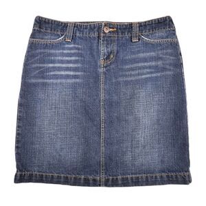 Vintage Lei Denim Skirt 11 Retro Blue Jean Y2K Distressed Casual 90s Mini Skirt